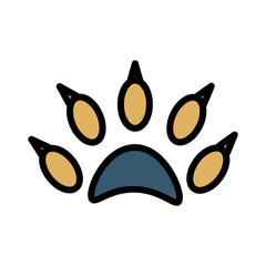 Animal Bear Hunting Filled Outline Icon