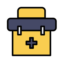 First Aid Kit Filled Outline Icon