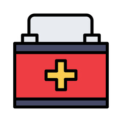 First Aid Kit Filled Outline Icon