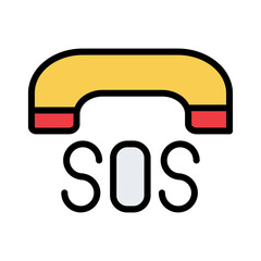 Help Phone Tool Filled Outline Icon