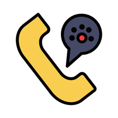 Hotline Line Pet Filled Outline Icon