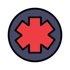 Medical Hospital Health Filled Outline Icon