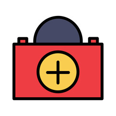 Aid Bag First Filled Outline Icon