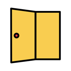 Access Door Exit Filled Outline Icon