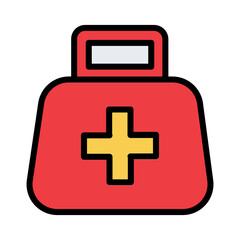 Aid Bag First Filled Outline Icon