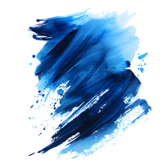 Blue paint Watercolor Brush stroke transparent PNG background. Watercolor elements for your design.