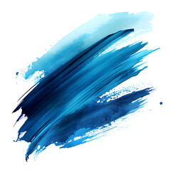 Blue paint Watercolor Brush stroke transparent PNG background. Watercolor elements for your design.
