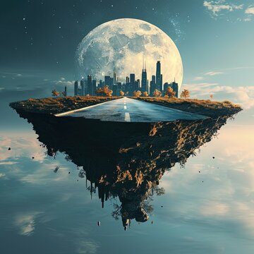 fantasy floating island