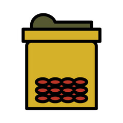 Bake Eating Desert Filled Outline Icon