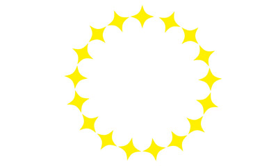 キラキラ丸フレーム　星