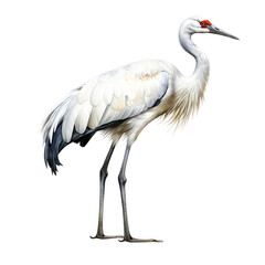 Naklejka premium white crowned crane