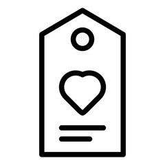 valentine line icon