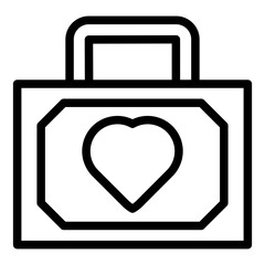 valentine line icon