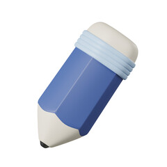 3D illustration School Supplies pencil