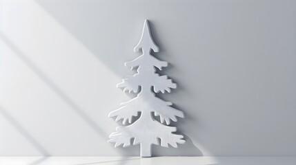 Weiße Magie der Feiertage: Minimaler Weihnachtsbaum im Rampenlicht