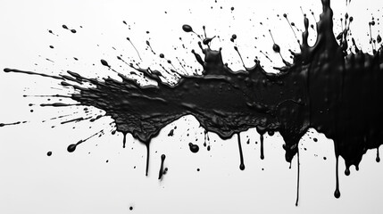 black ink splat HD 8K wallpaper Stock Photographic Image 