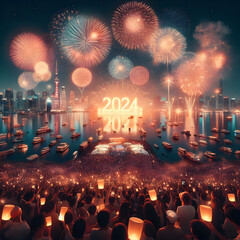 new year 2024 fireworks