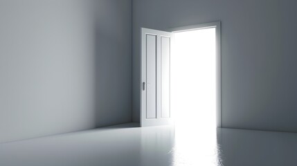 Geöffnete Tür mit hellem Licht: Einladung zur Unendlichkeit