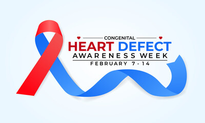 Congenital Heart Defect Awareness Week observed each year during February 7–14 .Calligraphy Poster Design. love icon .Vector illustration.