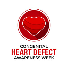 Congenital Heart Defect Awareness Week observed each year during February 7–14 .Calligraphy Poster Design. love icon .Vector illustration.