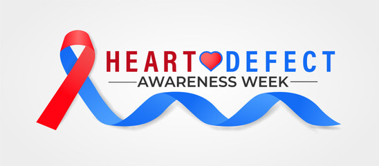 Congenital Heart Defect Awareness Week observed each year during February 7–14 .Calligraphy Poster Design. love icon .Vector illustration. - obrazy, fototapety, plakaty
