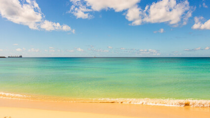 Fototapeta na wymiar Barbados Island's Sandy Paradise Beach, Caribbean Island