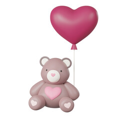 Valentine heart bear