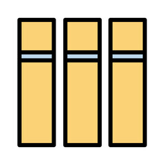 Book Case Education Filled Outline Icon