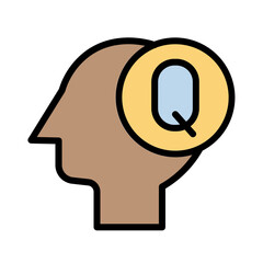 Head Question Study Filled Outline Icon