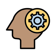 Head Skill Study Filled Outline Icon