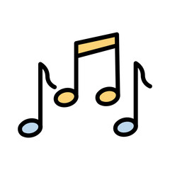 Art Melody Music Filled Outline Icon