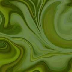Abstract geometric background acrylic liquid flow, poster design in green tones, banner. Tonal marble background. Green background color. Green Ink Tile