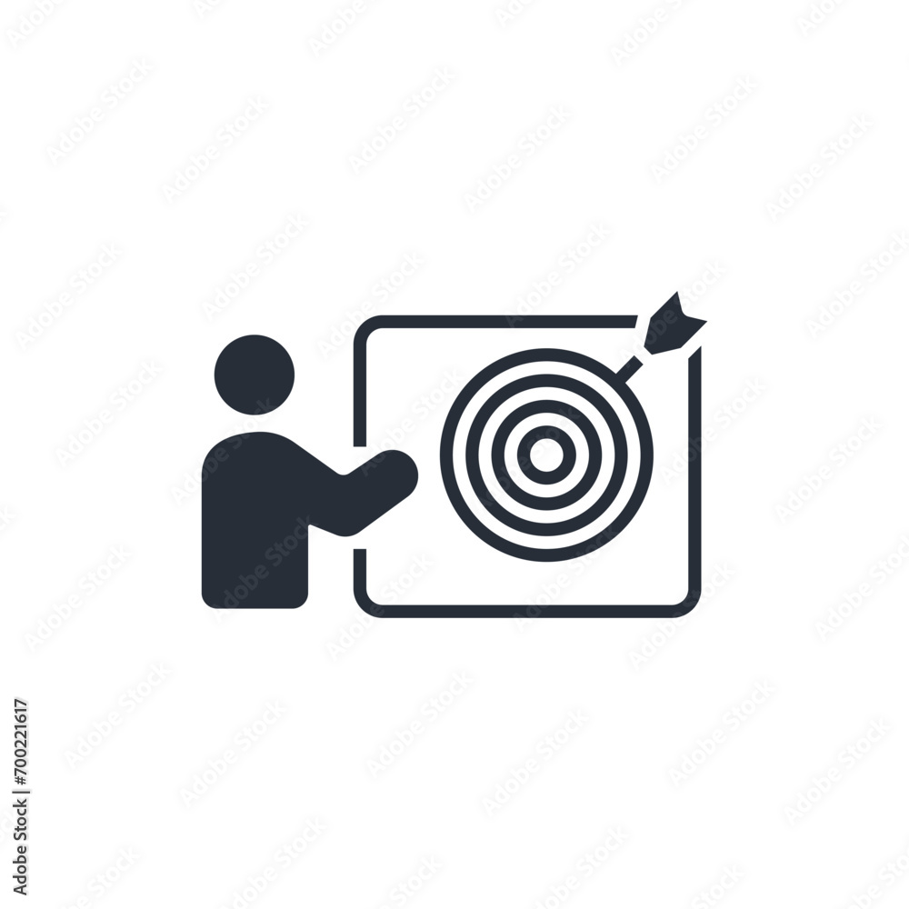 Poster objectives icon. vector.editable stroke.linear style sign for use web design,logo.symbol illustratio