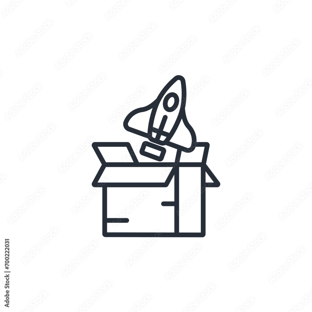 Poster startup icon. vector.editable stroke.linear style sign for use web design,logo.symbol illustration.