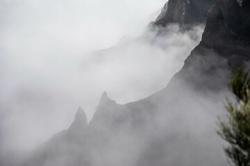 Nebel am Berg
