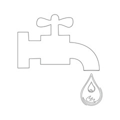 single line art of world water day good for world water day celebrate.vector waterdrop concept stock