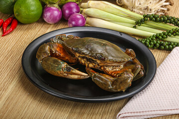 Delicous fresh raw uncooked crab