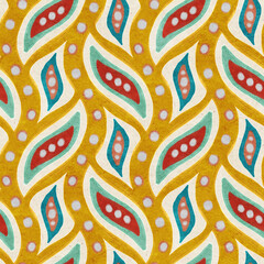 Abstract seamless pattern with watercolor drawing