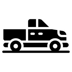  pickup truck, pickup car, pickup, car, vehicle, transportation Glyph Icon