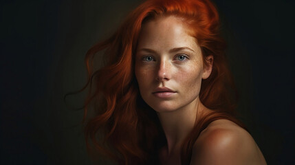Natural redhead woman.
