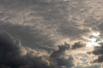 Brooding Storm Clouds Gathering at Dusk