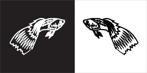 Illustration vector graphics of fish icon