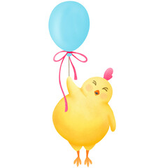 chicken and Balloon