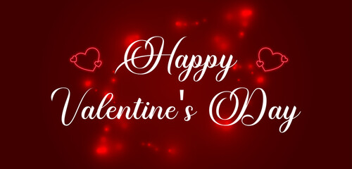 Fototapeta na wymiar Happy Valentine's Day Text Design wallpaper illustration