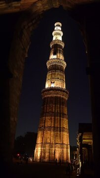 Qutab Minar located in New Delhi India, also known as Qutb or Qutub Minar, UNESCO world heritage sites