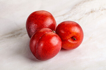 Ripe sweet juicy red plum