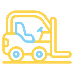  forklift, Industrial, Warehouse, logistics, vehicle, transportation Outline Icon