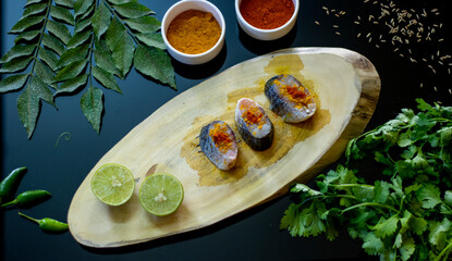 fish is preparing to be cooked