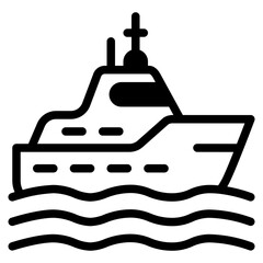  ship, cruise, boat, yatch, vehicle, transportation Solid Icon