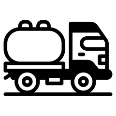  tank truck, oil tank, fuel truck, truck, vehicle, transportation Solid Icon